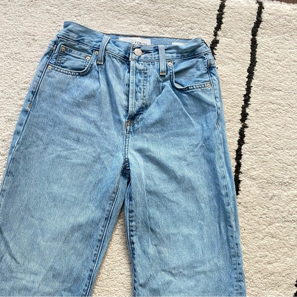 DENIM FORUM Light Wash Maya Mid Rise Wide Leg Jeans - Picture 3 of 12